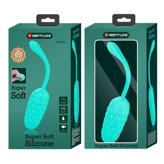 PRETTY LOVE - HUEVO VIBRADOR WITH TEXTURA MARINA RECARGABLE GREEN AGUA
