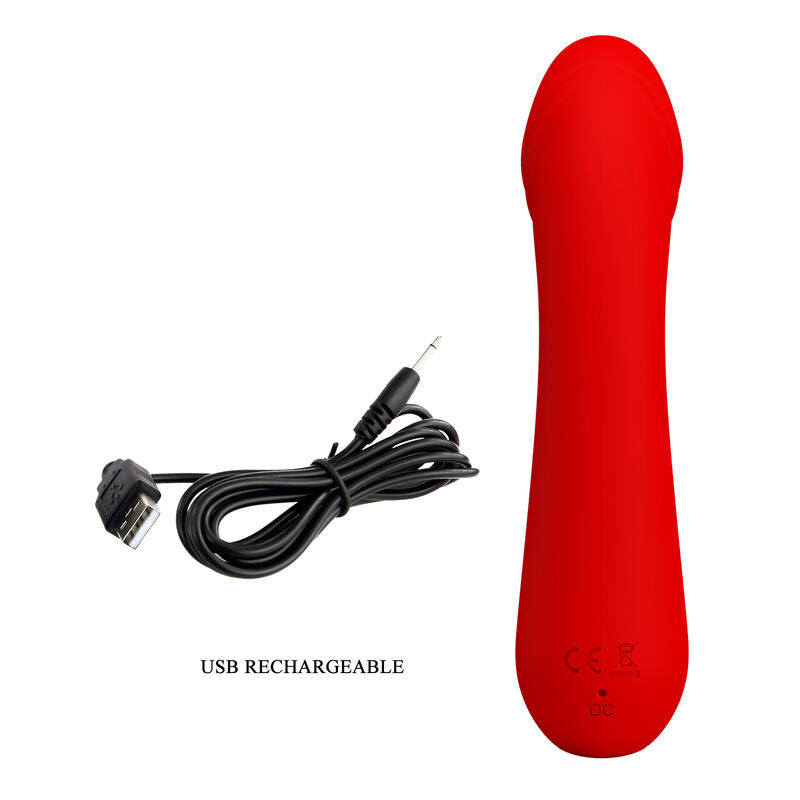 PRETTY LOVE - CETUS RECHARGEABLE VIBRADOR ROJO