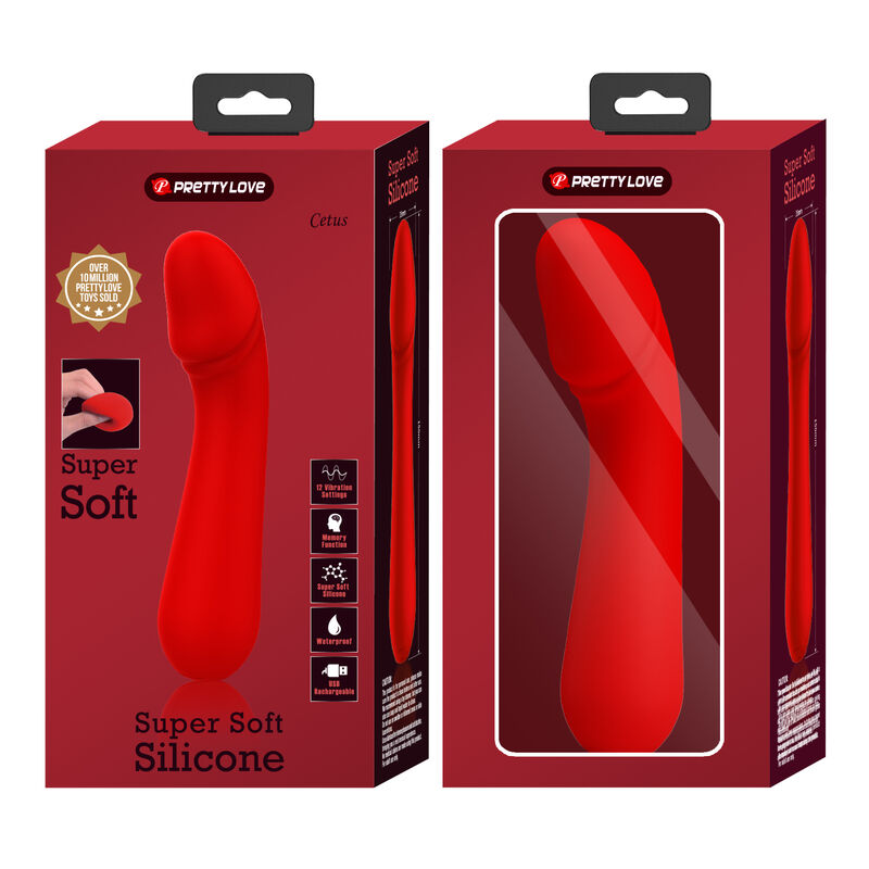 PRETTY LOVE - CETUS RECHARGEABLE VIBRADOR ROJO