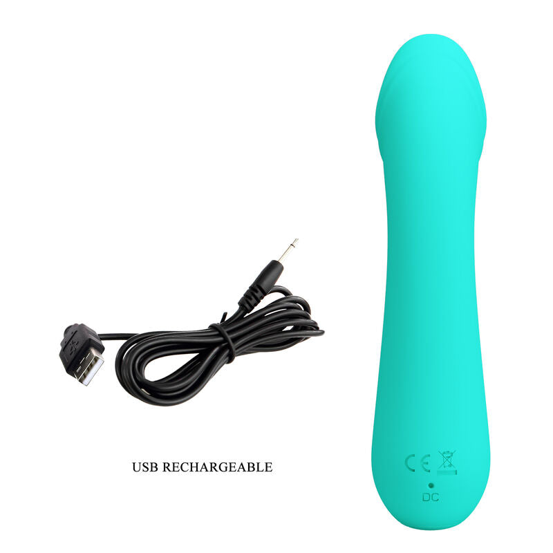 PRETTY LOVE - CETUS RECHARGEABLE VIBRADOR VERDE AGUA
