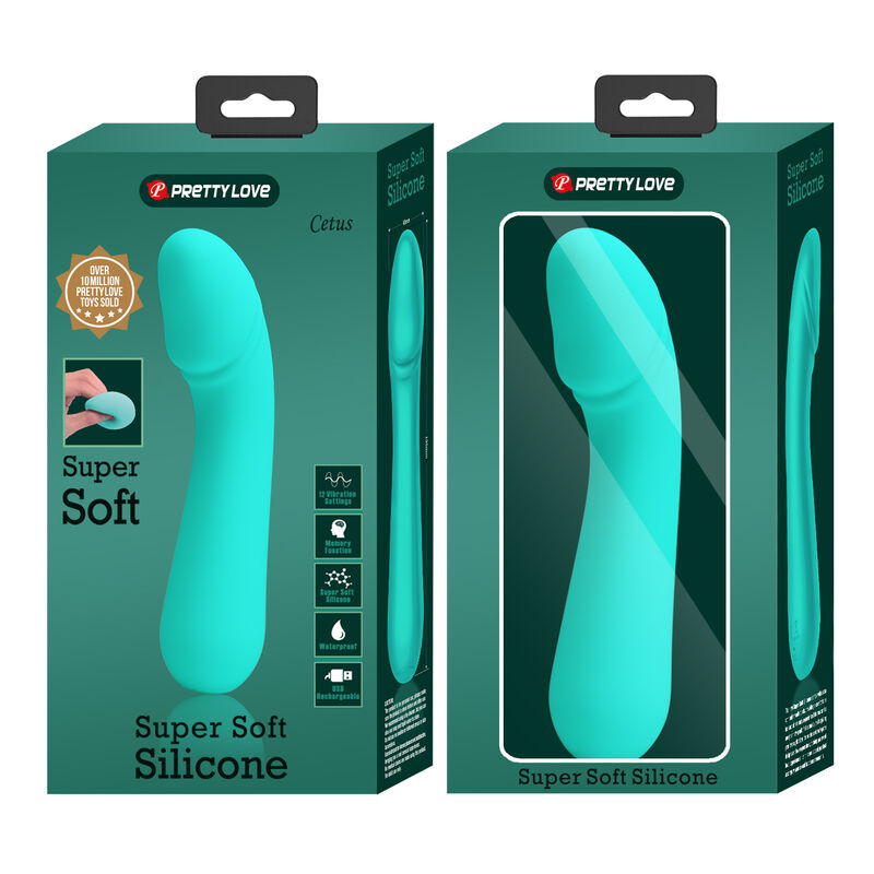 PRETTY LOVE - CETUS RECHARGEABLE VIBRADOR VERDE AGUA