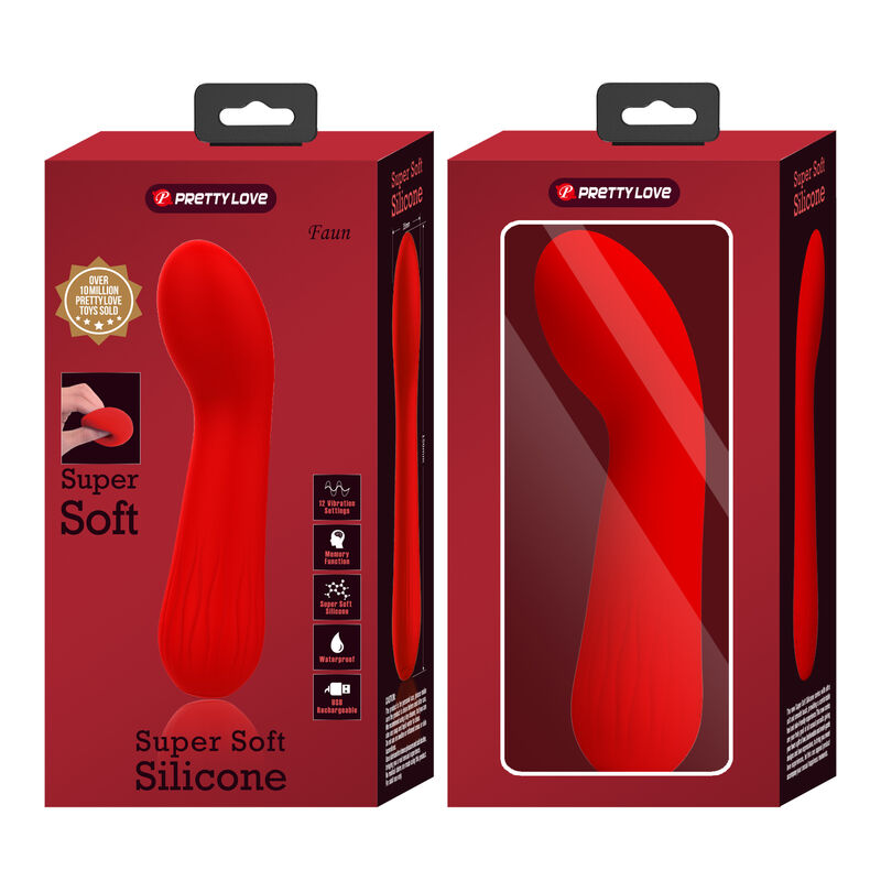PRETTY LOVE - FAUN RECHARGEABLE VIBRADOR ROJO