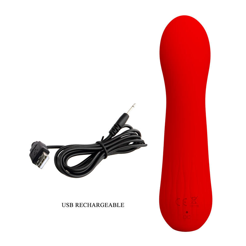 PRETTY LOVE - FAUN RECHARGEABLE VIBRADOR ROJO
