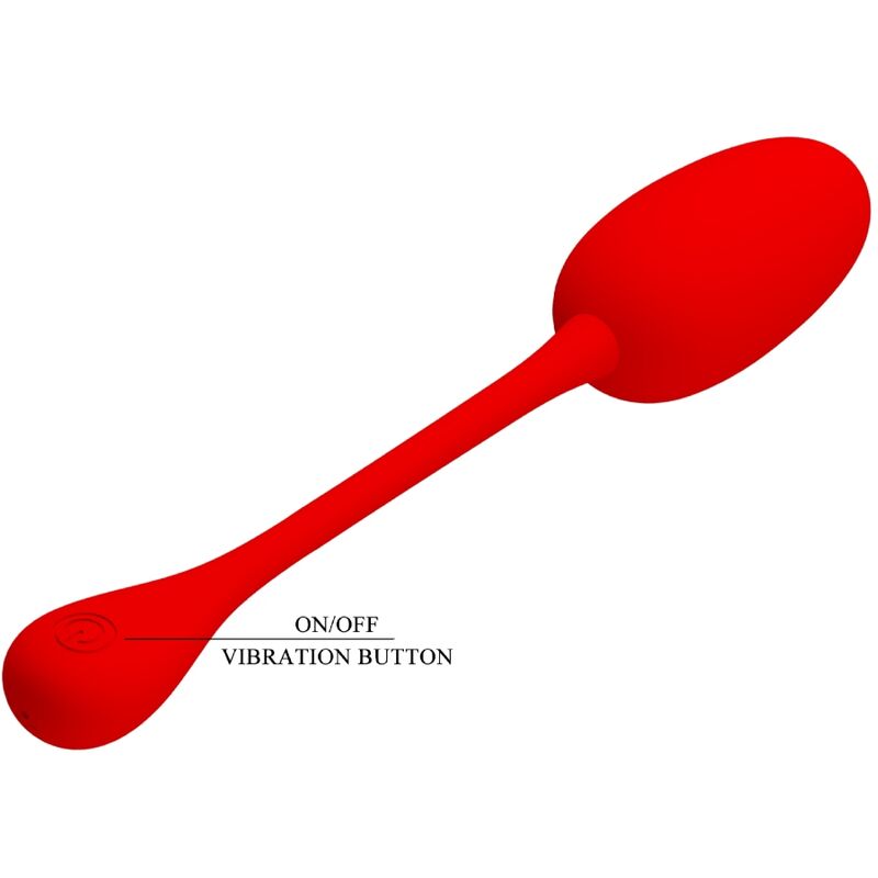 PRETTY LOVE - KNUCKER HUEVO RECARGABLE VIBRADOR ROJO