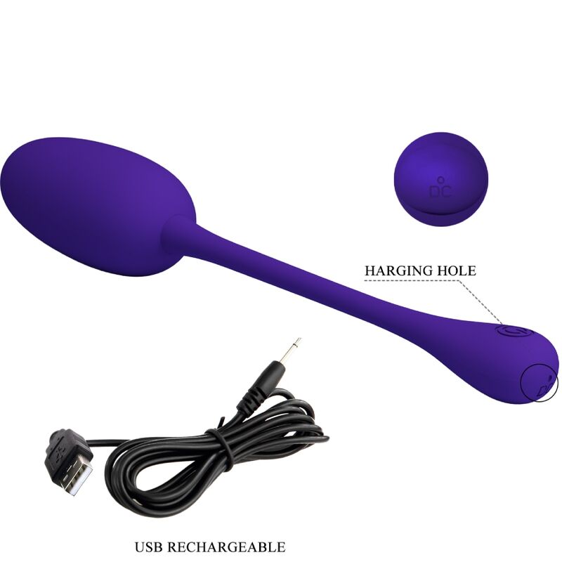 PRETTY LOVE - KNUCKER HUEVO RECARGABLE VIBRADOR LILA