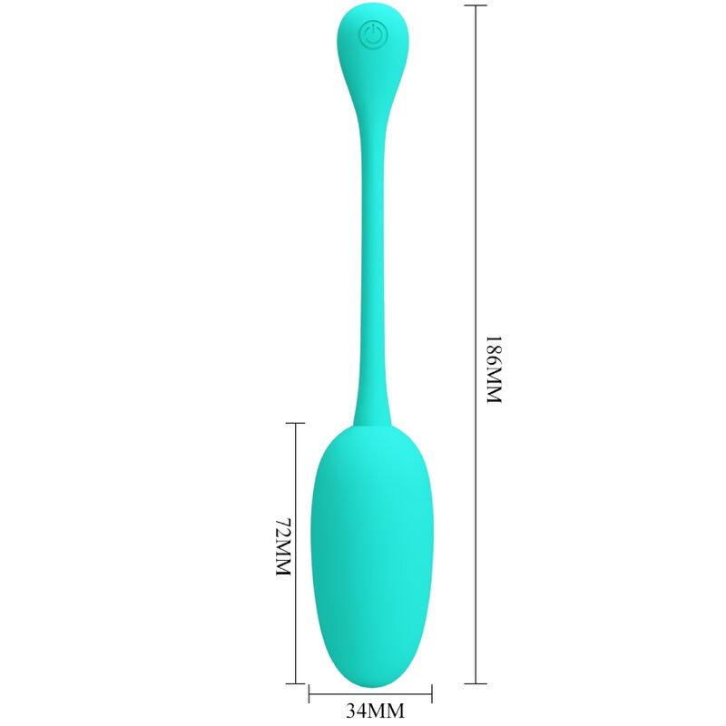 PRETTY LOVE - KNUCKER HUEVO RECARGABLE VIBRADOR VERDE AGUA