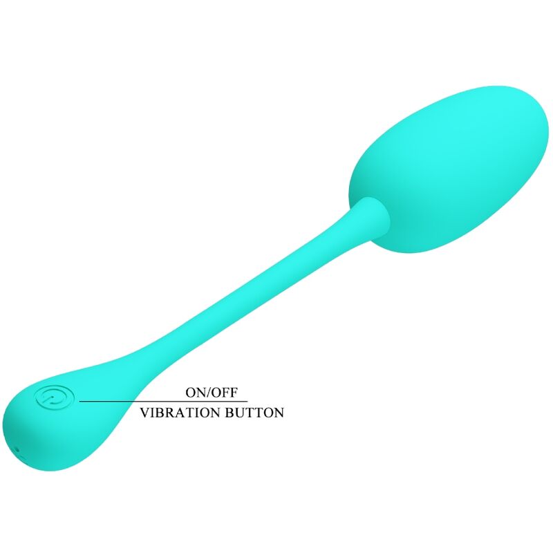 PRETTY LOVE - KNUCKER HUEVO RECARGABLE VIBRADOR VERDE AGUA