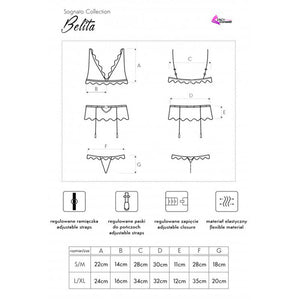 Livco Corsetti Fashion – Belita lc 90231 soutien-gorge + culotte + jarretière noir