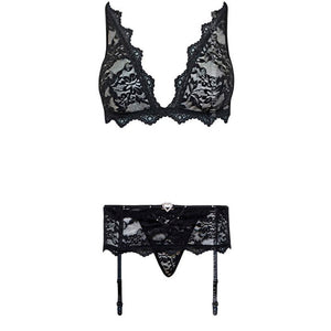 Livco Corsetti Fashion – Belita lc 90231 soutien-gorge + culotte + jarretière noir