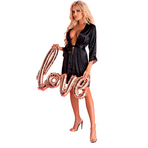 Livco Corsetti Fashion – Ariladyen lc 90568 robe de chambre + culotte noir