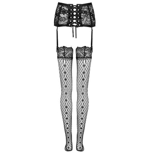 Livco Corsetti Fashion – Porte-jarretelles + bas noir