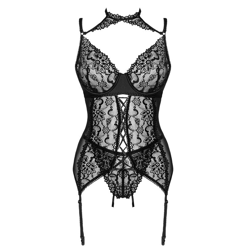 LIVCO CORSETTI FASHION - COLLECTION GIELLANDRA FOR THE SENSES CORSET + CULOTTE NOIR L/XL