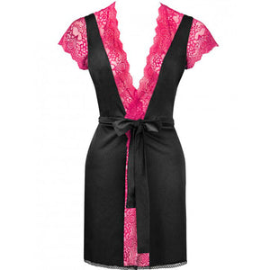 Livco Corsetti Fashion – Robe de chambre + culotte kumiko lc 90428 noir