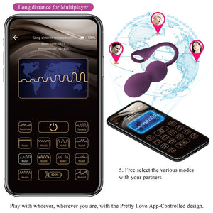 Pretty Love – Elvira kegel balls app télécommande violet