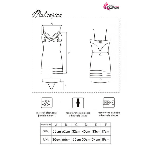 Livco Corsetti Fashion – Chemise + culotte makrezian lc 90545 noir