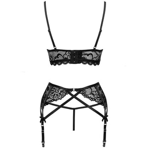 Livco Corsetti – Moridam lc soutien-gorge + jarretiere + culotte noir