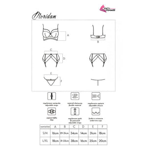 Livco Corsetti – Moridam lc soutien-gorge + jarretiere + culotte noir