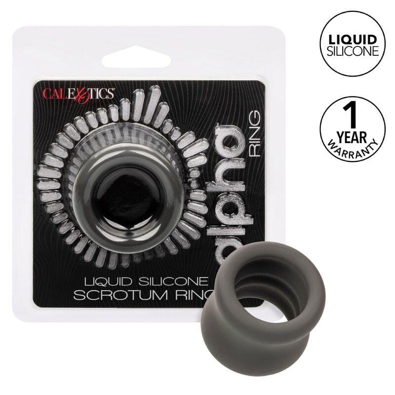 CALEXOTICS - ALPHA ANILLO EXTENSIÓN ESCROTO DUBBEL NEGRO