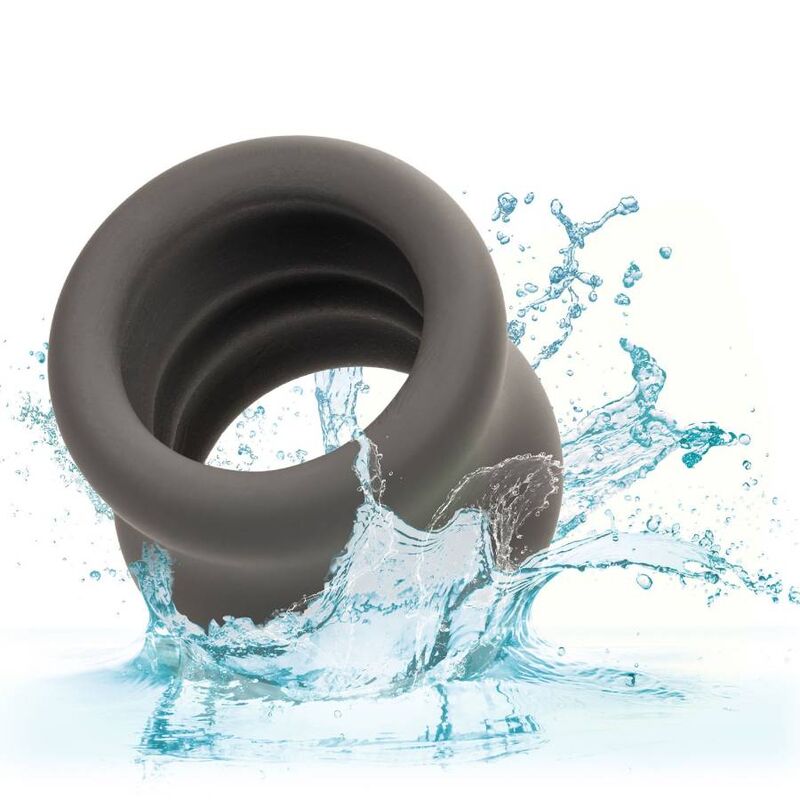 CALEXOTICS - ALPHA ANILLO EXTENSIÓN ESCROTO DUBBEL NEGRO