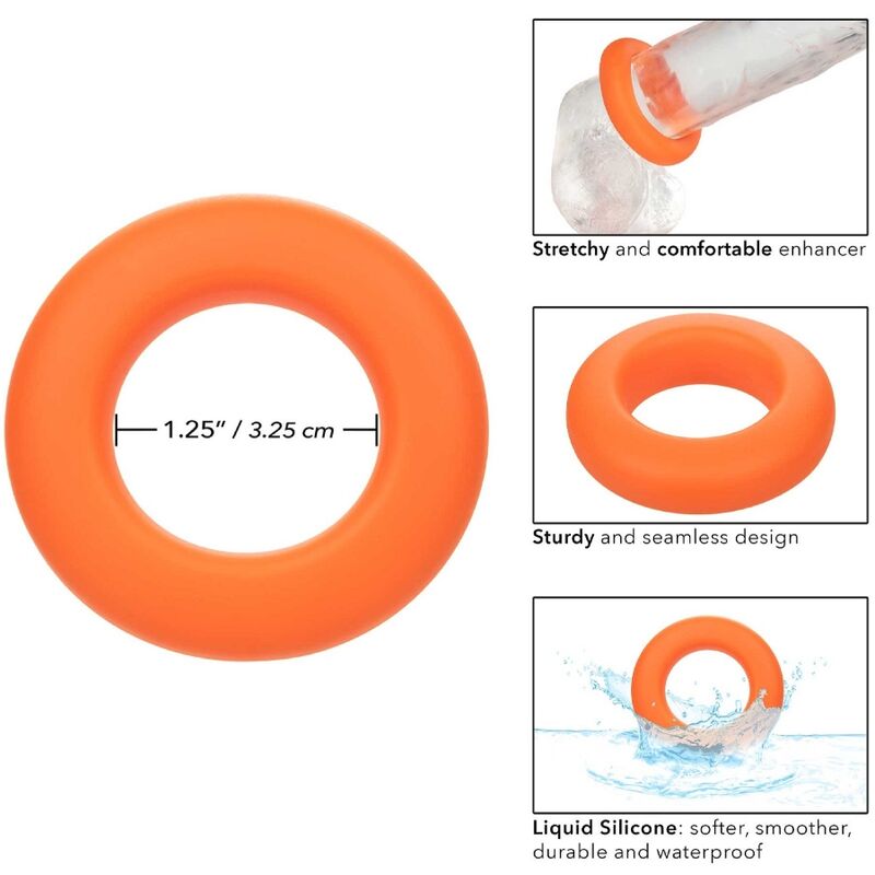 CALEXOTICS - ALPHA ANILLO VERLENG GRANDE NARANJA