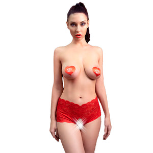 Chilirose – Cr 4641 culotte crochless rouge