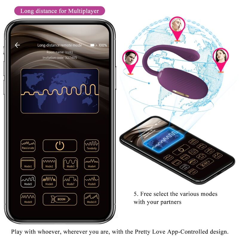 PRETTY LOVE - DOREEN HUEVO RECHARGEABLE VIBRADOR LILA