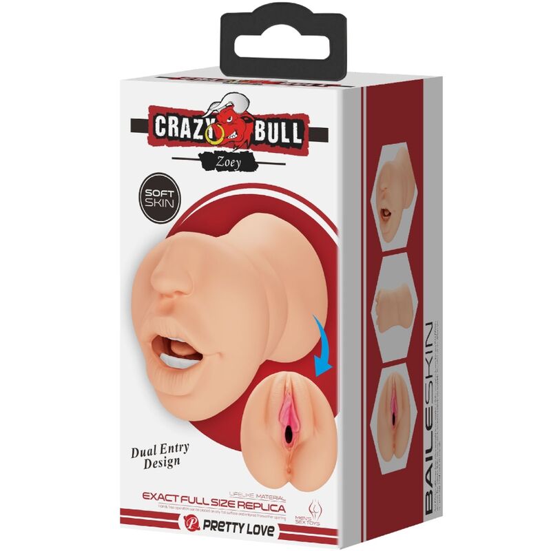 CRAZY BULL - ZOEY MASTUBADOR IN FORMA DE VAGINA DOBLE ENTRADA