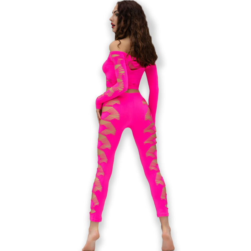 CHILIROSE - CR 4632 TOP &amp; BROEK FUCSIA S/L