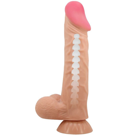 PRETTY LOVE - SLIDING SKIN SERIES REAL DILDO WITH VENTOSA PEL DESLIZANTE 24 CM