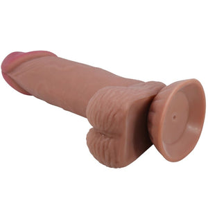 Pretty Love – Série sliding skin gode réaliste avec ventouse coulissante peau brun 19,4 cm