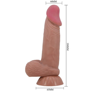 Pretty Love – Série sliding skin gode réaliste avec ventouse coulissante peau brun 19,4 cm