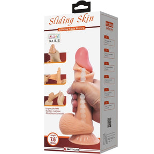 Pretty Love – Gode réaliste série sliding skin avec ventouse sliding skin 19,4 cm