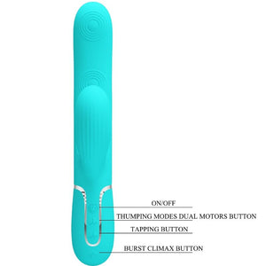 Pretty Love – Perlita vibrateur multifonction 3 en 1 point g vert aqua