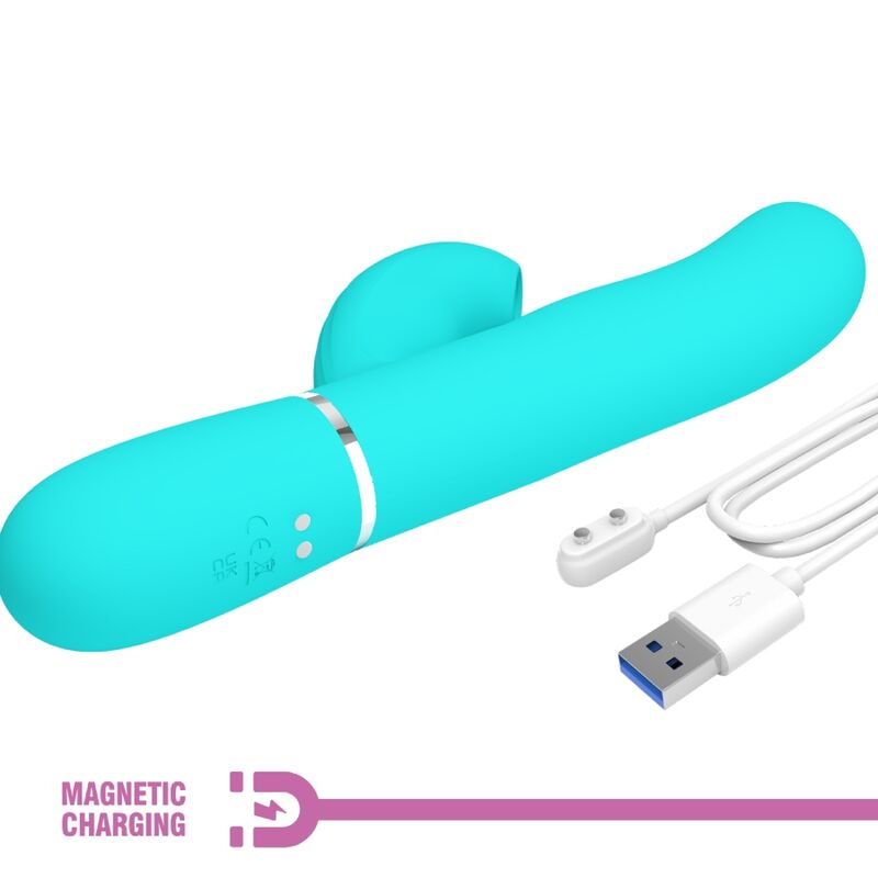 PRETTY LOVE - PERLITA VIBRADOR PUNTO G 3 IN 1 MULTIFUNCTION GREEN AGUA