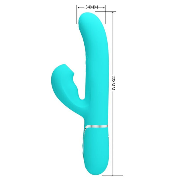 PRETTY LOVE - PERLITA VIBRADOR PUNTO G 3 IN 1 MULTIFUNCTIONELE GROEN AGUA