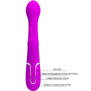 Pretty Love – Vibrateur dejon rabbit 3 en 1 multifonction violet