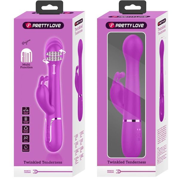 Pretty Love – Vibrateur dejon rabbit 3 en 1 multifonction violet