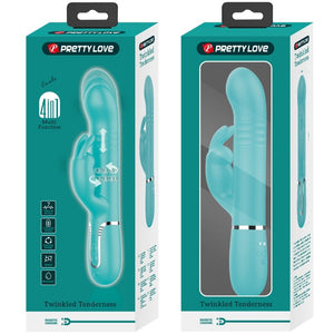 Pretty Love – Vibrateur coale rabbit perles vert aqua