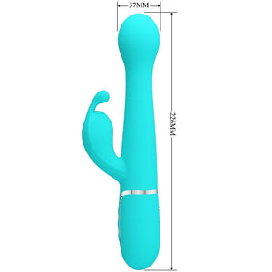 Pretty Love – Vibrateur dejon rabbit 3 en 1 multifonction vert aqua