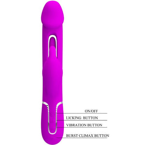 Pretty Love – Vibrateur dejon rabbit 3 en 1 multifonction fuchsia