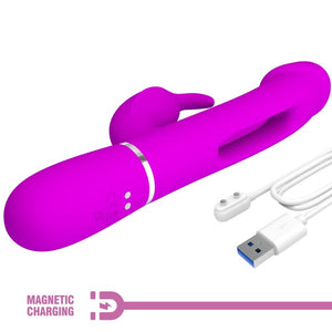 Pretty Love – Vibrateur dejon rabbit 3 en 1 multifonction fuchsia