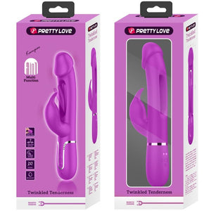 Pretty Love – Vibrateur dejon rabbit 3 en 1 multifonction fuchsia