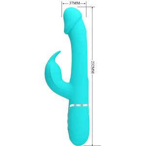 Pretty Love – Vibrateur dejon rabbit 3 en 1 multifonction vert aqua