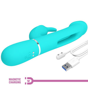 Pretty Love – Vibrateur dejon rabbit 3 en 1 multifonction vert aqua