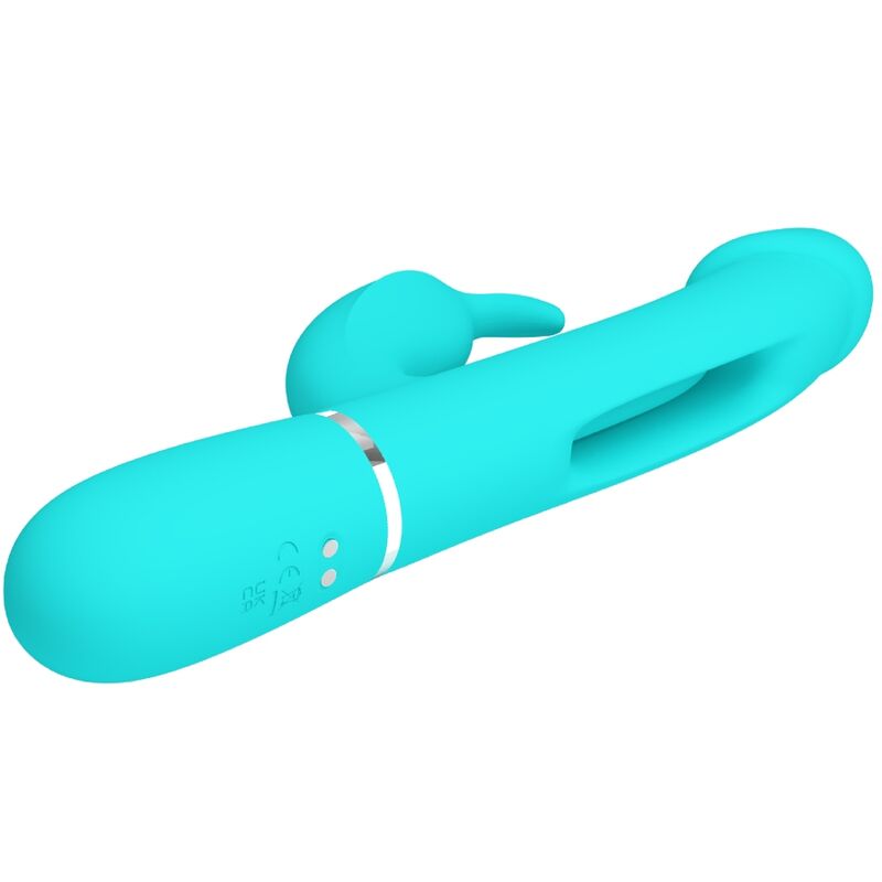 PRETTY LOVE - KAMPAS VIBRADOR KONIJN 3 IN 1 MULTIFUNCTIONEEL MET GROENE LENGTE