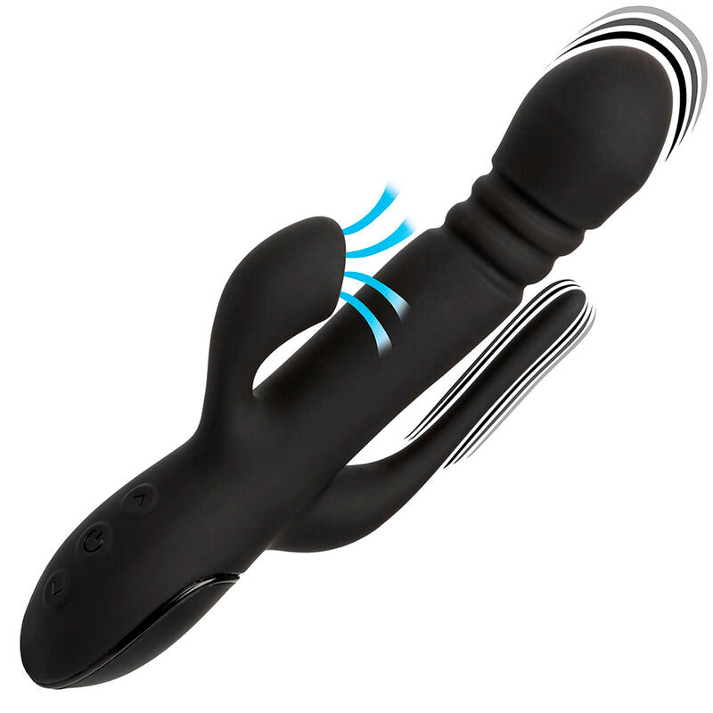 CALEXOTICS - DRIEVOUDIGE VIBRADOR EUPHORIA NEGRO