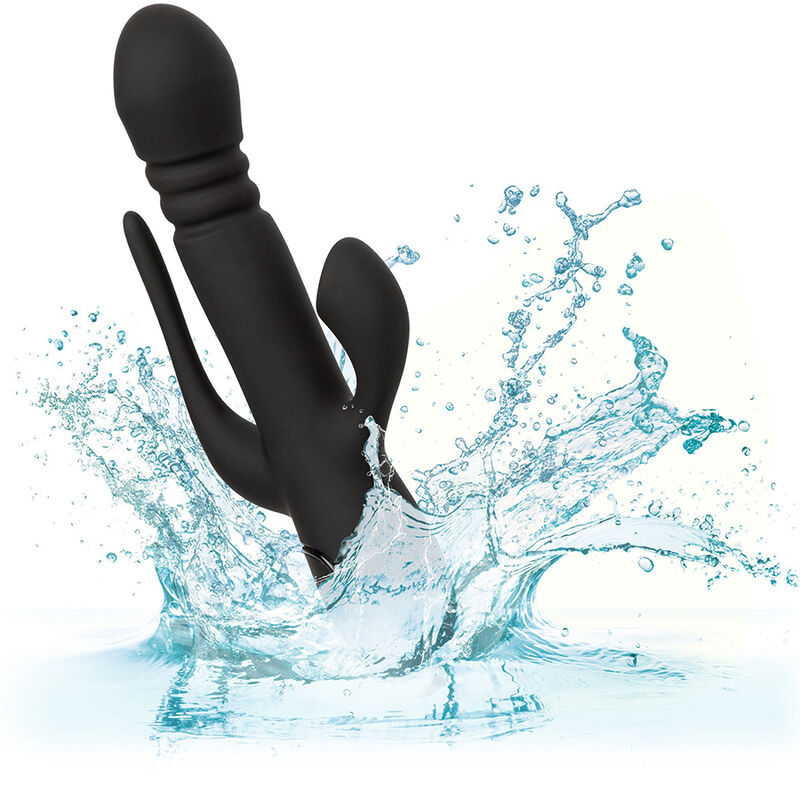 CALEXOTICS - DRIEVOUDIGE VIBRADOR EUPHORIA NEGRO