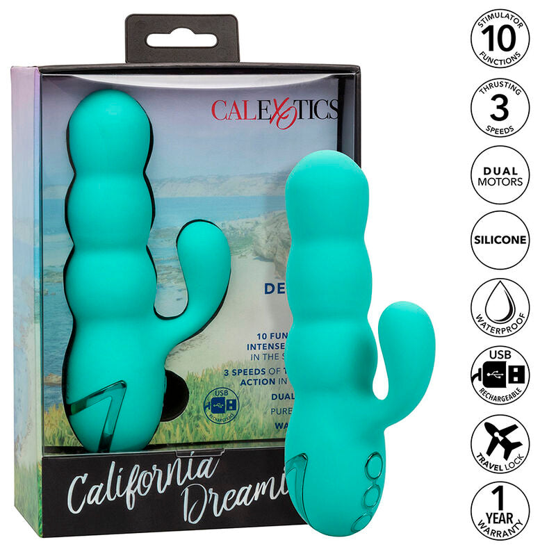 CALEXOTICS - DEL MAR DIVA VIBRADOR RABBIT VERDE AGUA DOOR CALIFORNIË DREAMING