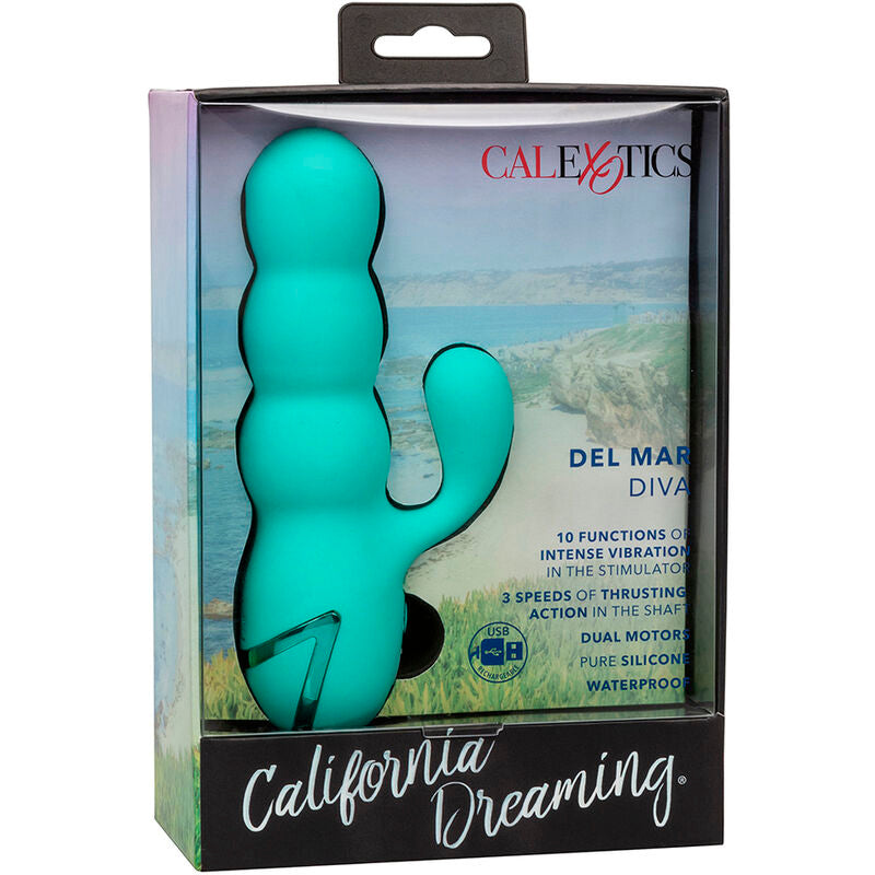 CALEXOTICS - DEL MAR DIVA VIBRADOR RABBIT VERDE AGUA DOOR CALIFORNIË DREAMING