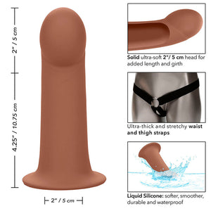 CalExotics – Extension performance maxx avec harnais peau brun